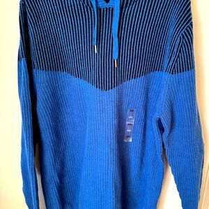 NEW INC 2X LONG SLEEVE HOODIE TOP
IN SAPPHIRE BLUE -